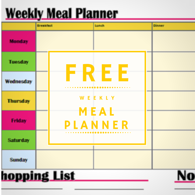 Weekly Meal Planner for the New Year | Foodie Zoolee